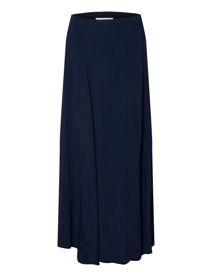 Selected - SLFIONA HW ANKLE SKIRT B - maxi nederdele - dark sapphire - 0