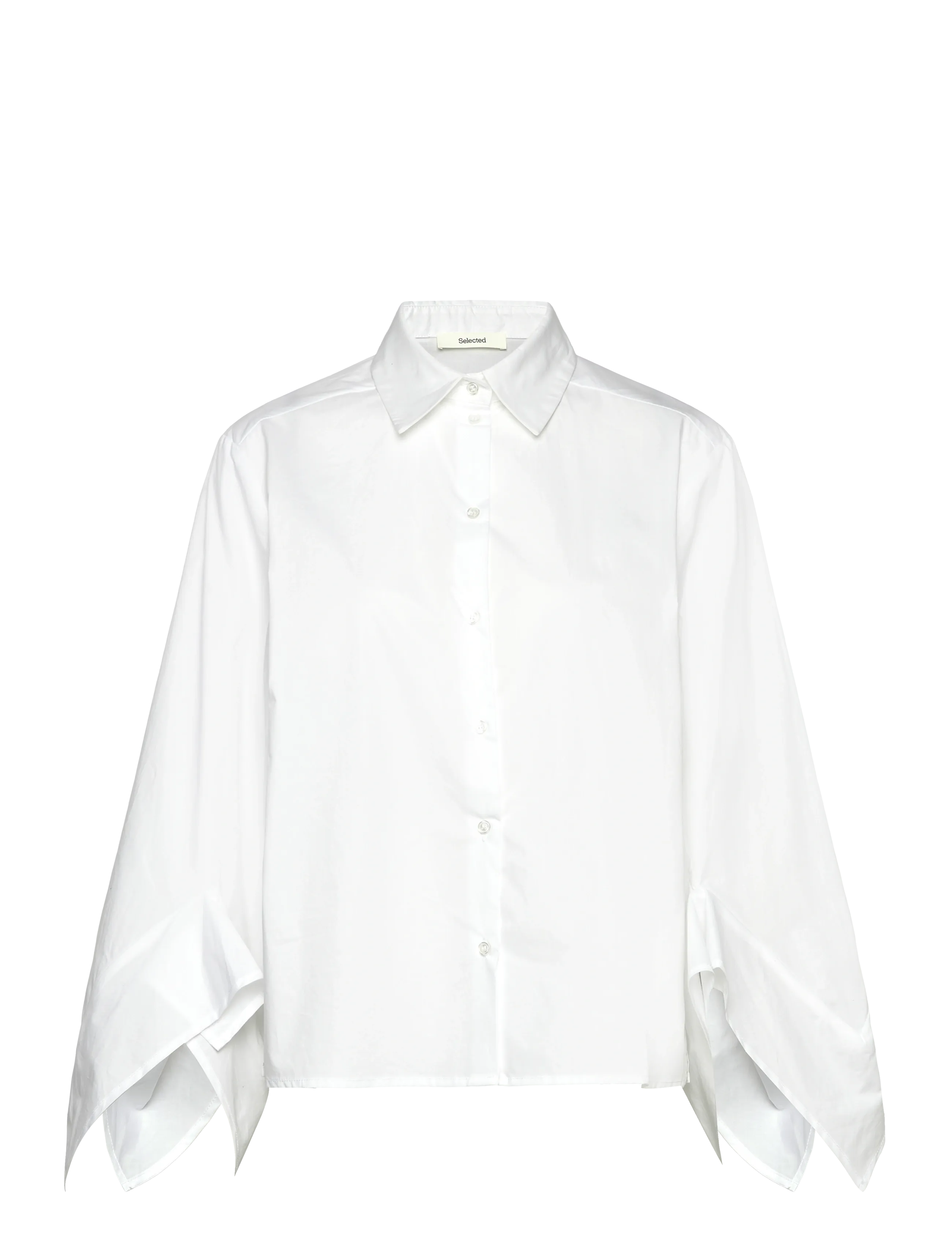 Selected SLFDELIA RELAXED FLOUNCE SHIRT B - Bluser & Skjorter - BRIGHT WHITE / white