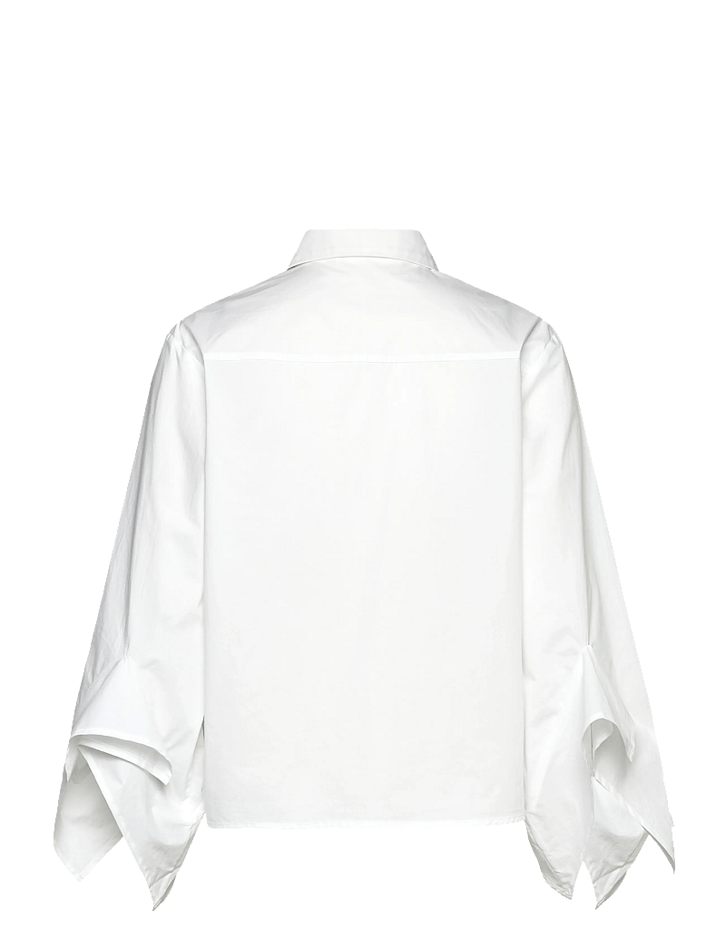 Selected - SLFDELIA RELAXED FLOUNCE SHIRT B - langärmlige hemden - bright white - 1