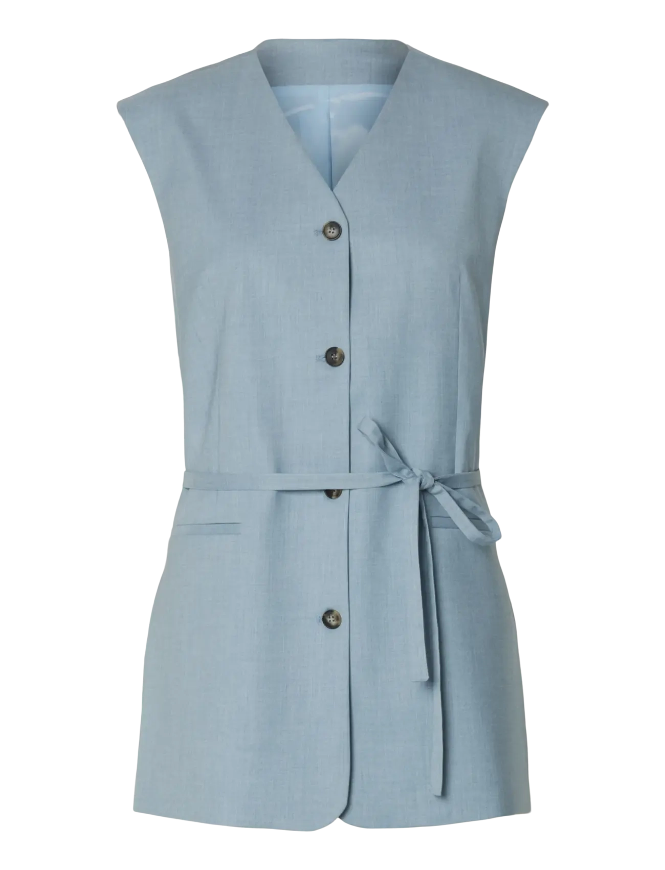 Selected SLFBOXY LISA VEST - Blazere - DUSTY BLUE / blue