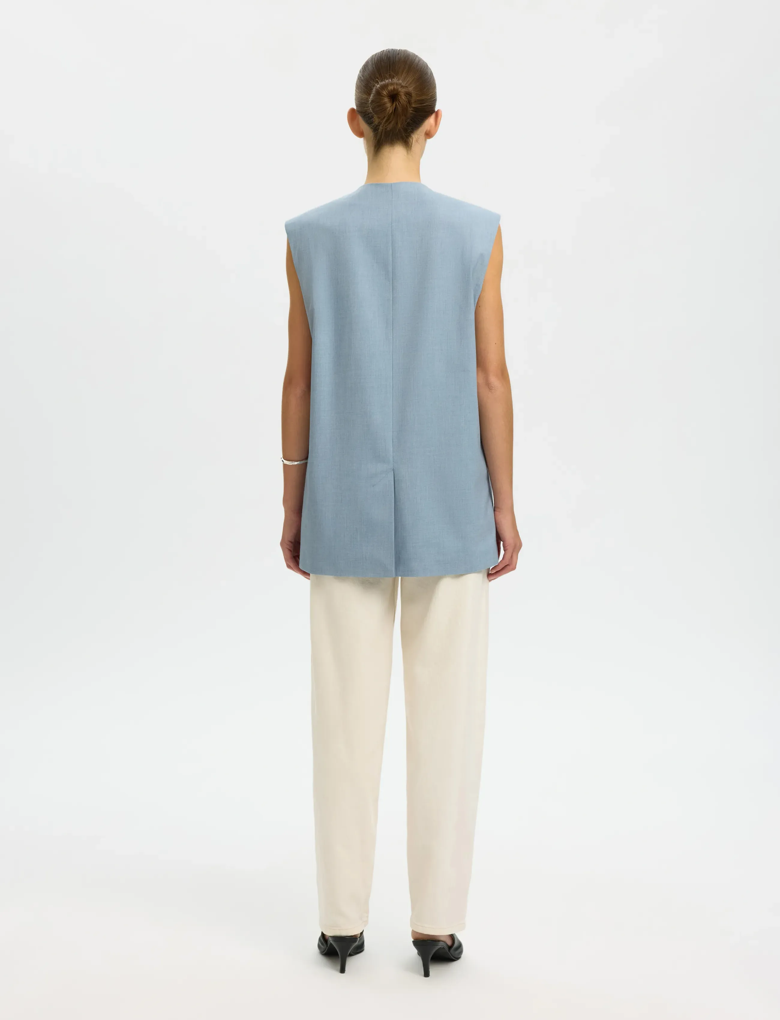 Selected - SLFBOXY LISA VEST - veste - dusty blue - 2