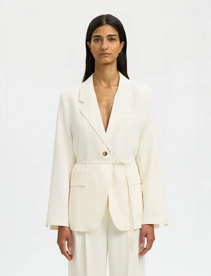 Selected - SLFELLIE BLAZER - blazere med bælte - egret - 0