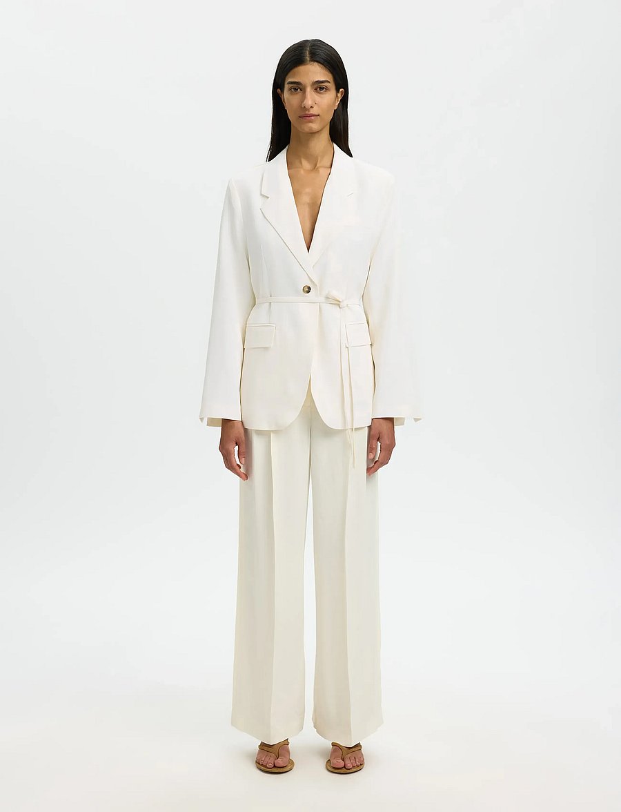 Selected - SLFELLIE BLAZER - blazere med bælte - egret - 3