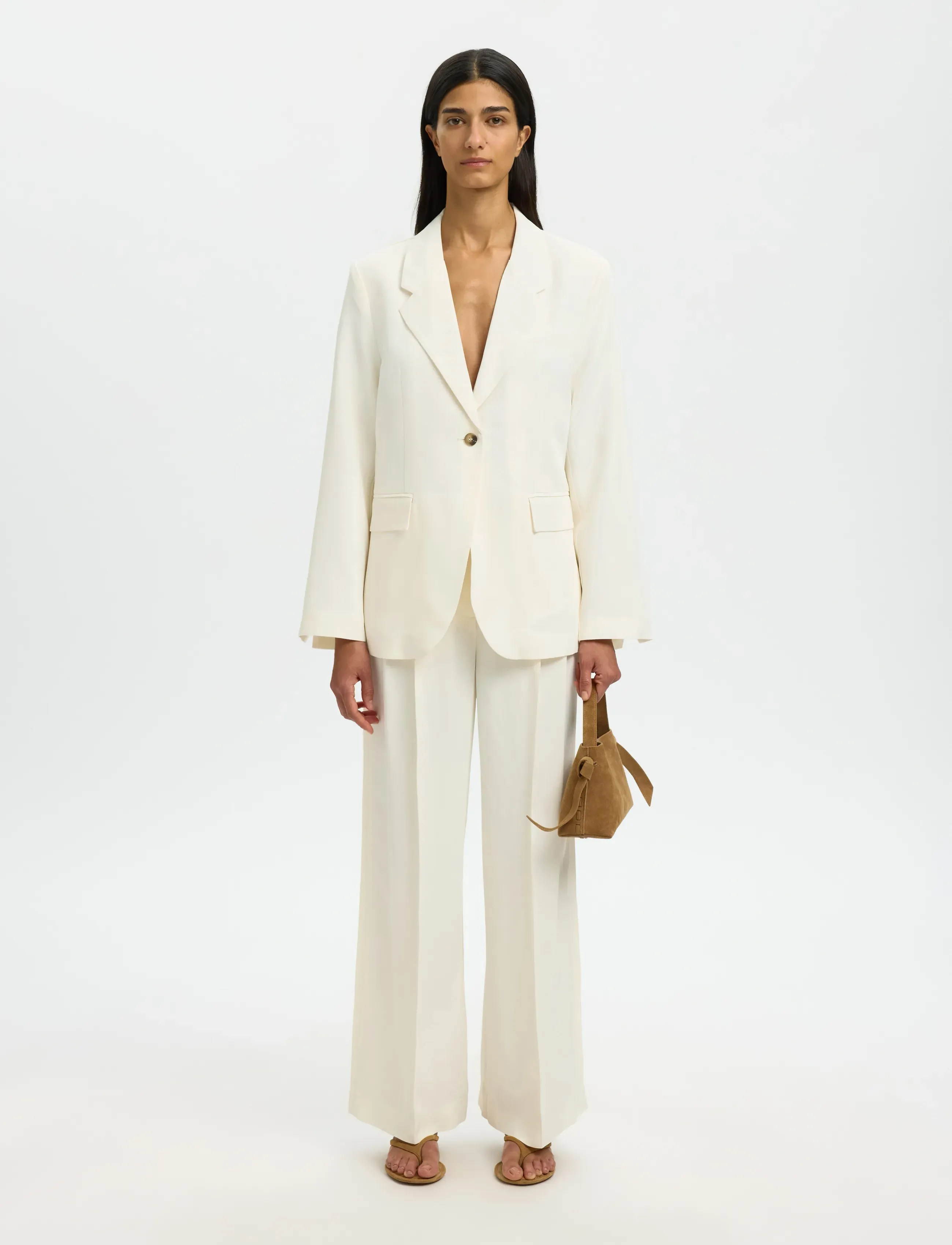 Selected - SLFELLIE BLAZER - blazere med bælte - egret - 5