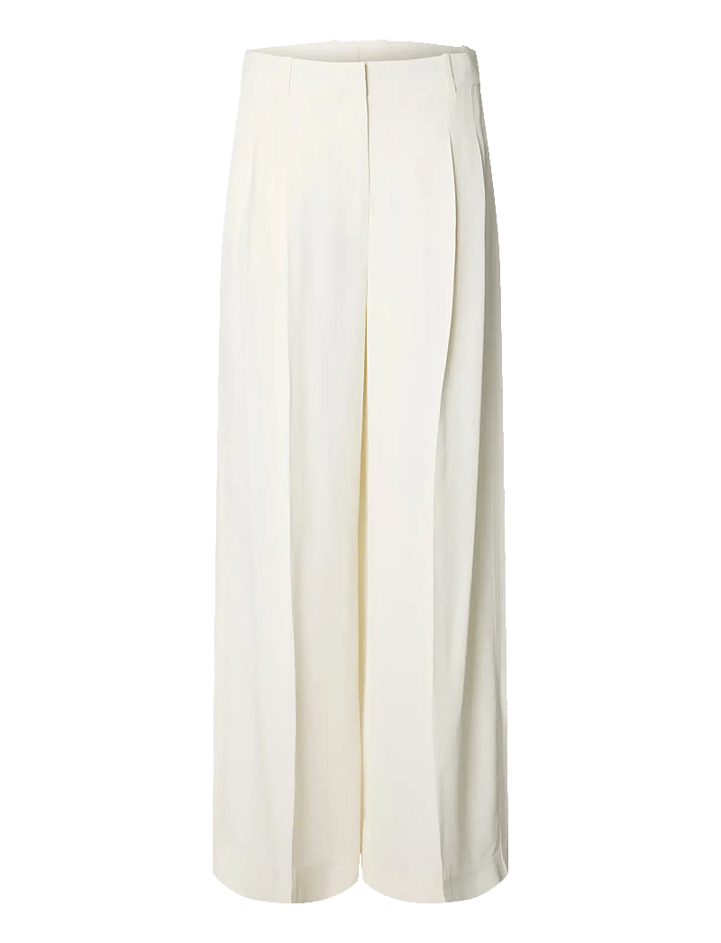 Selected - SLFEXTRA WIDE ELLIE HW PANT - habitbukser - egret - 1