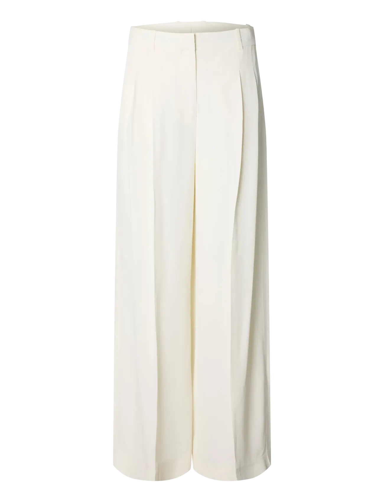 Selected - SLFEXTRA WIDE ELLIE HW PANT - habitbukser - egret - 1