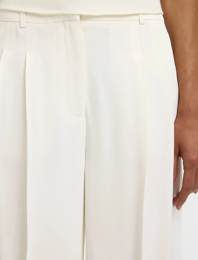 Selected - SLFEXTRA WIDE ELLIE HW PANT - habitbukser - egret - 4