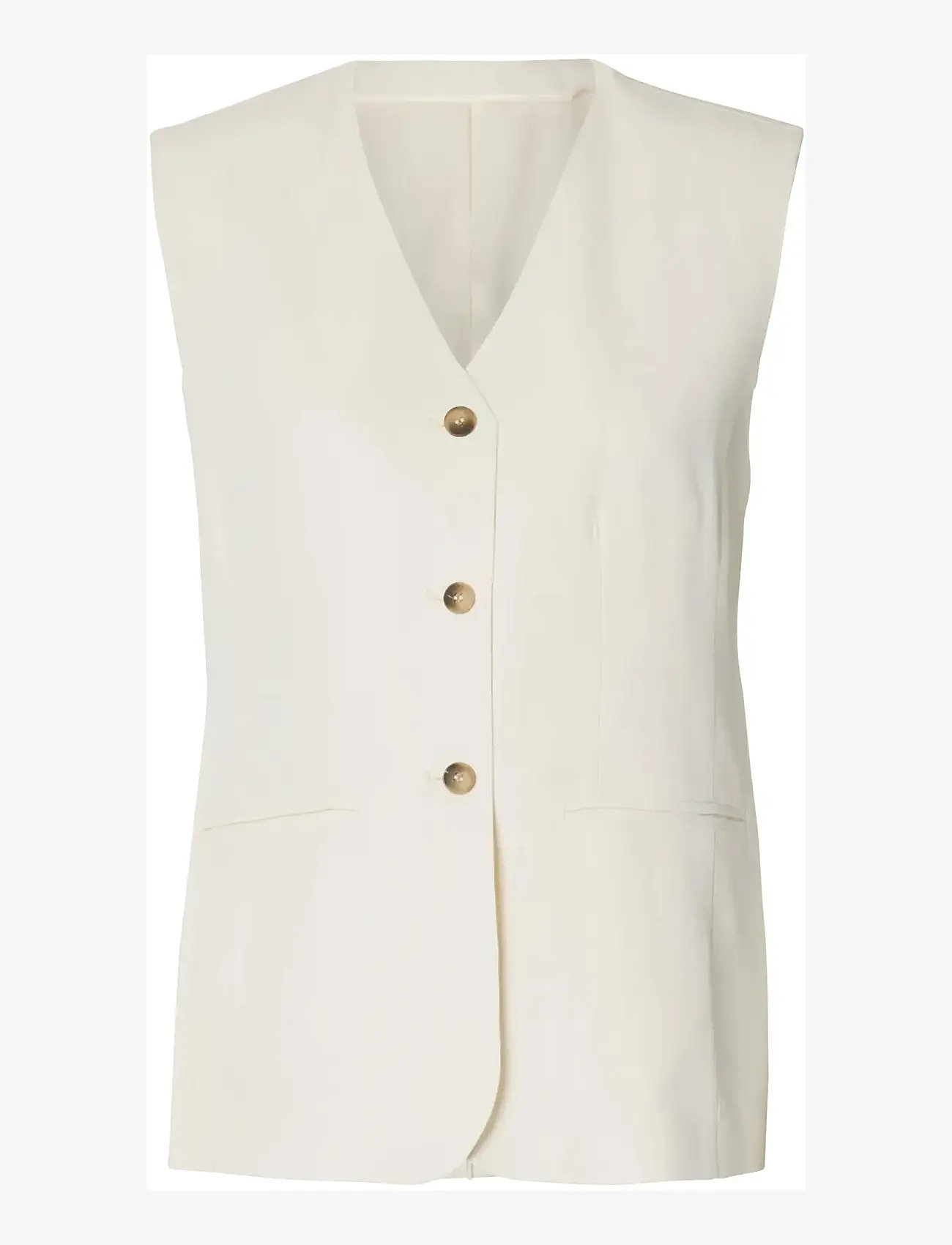 Selected - SLFELLIE VEST - lentejassen - egret - 1