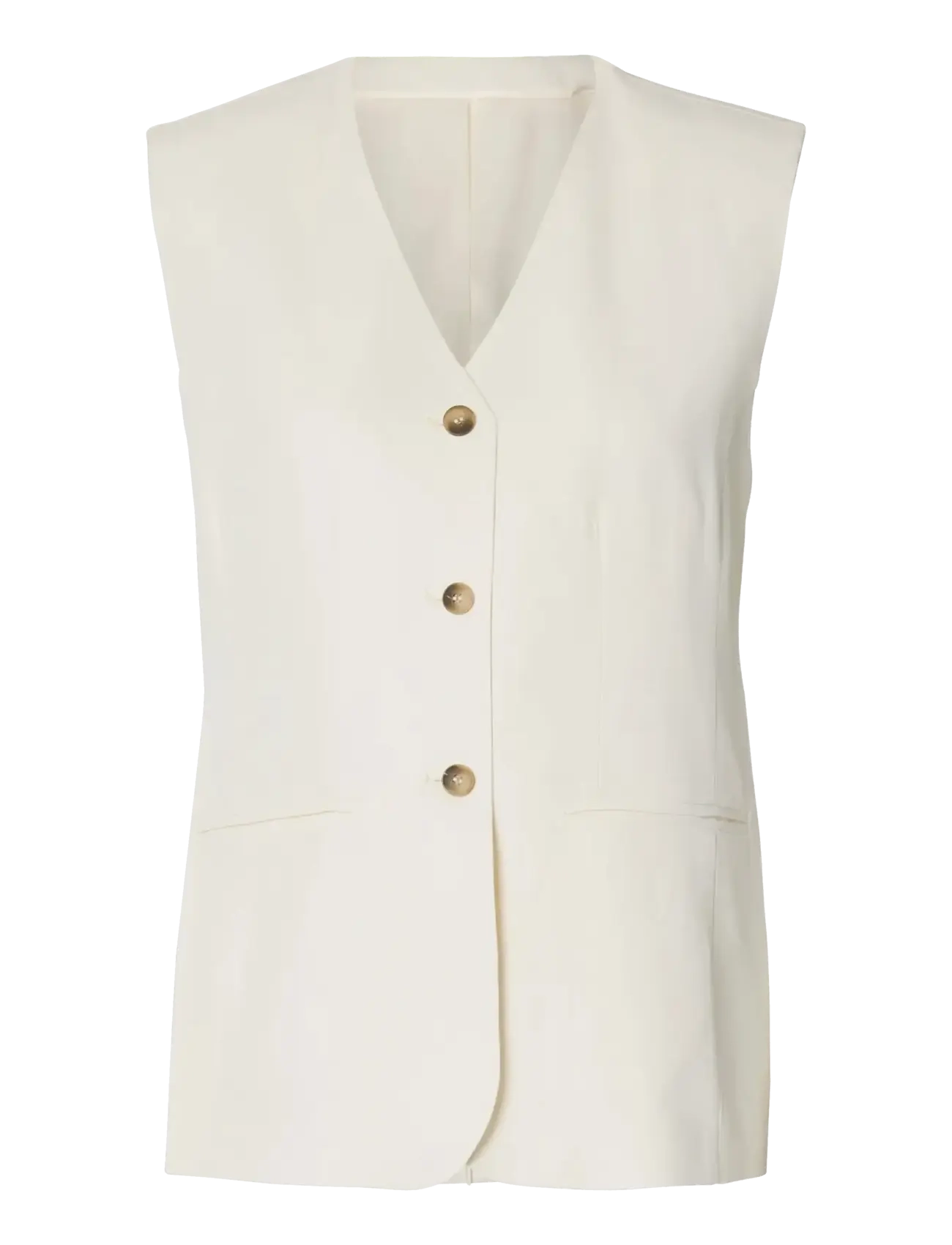 Selected SLFELLIE VEST - Vestid - EGRET / cream