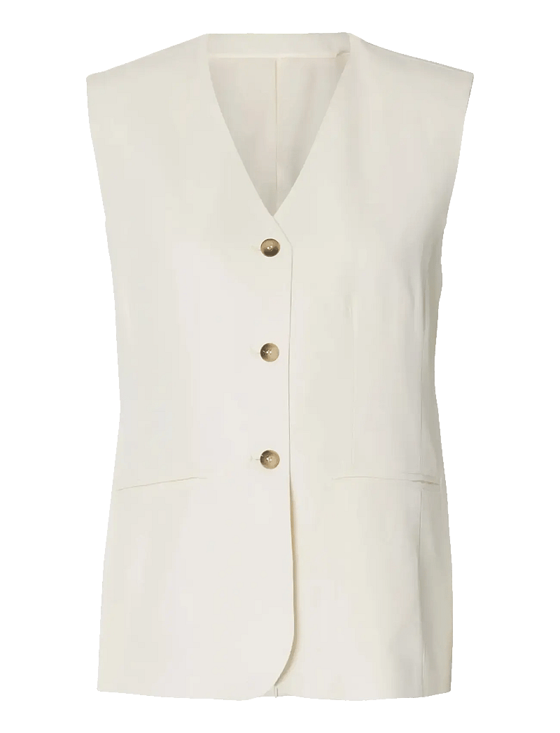 Selected - SLFELLIE VEST - lentejassen - egret - 1