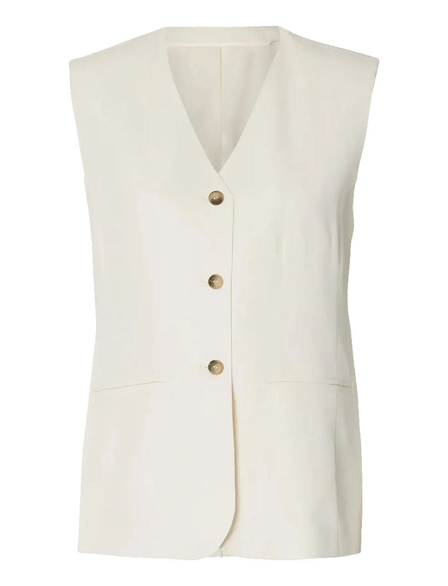 Selected - SLFELLIE VEST - forårsjakker - egret - 1
