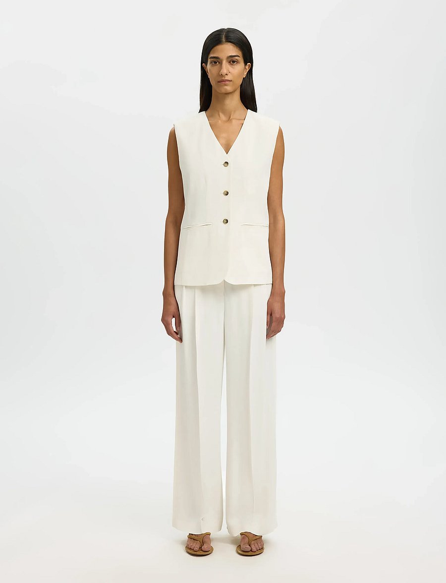 Selected - SLFELLIE VEST - forårsjakker - egret - 3