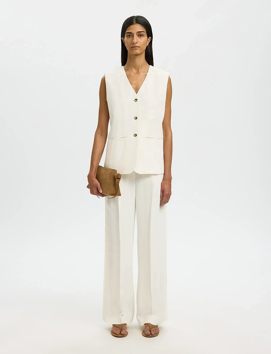 Selected - SLFELLIE VEST - forårsjakker - egret - 5
