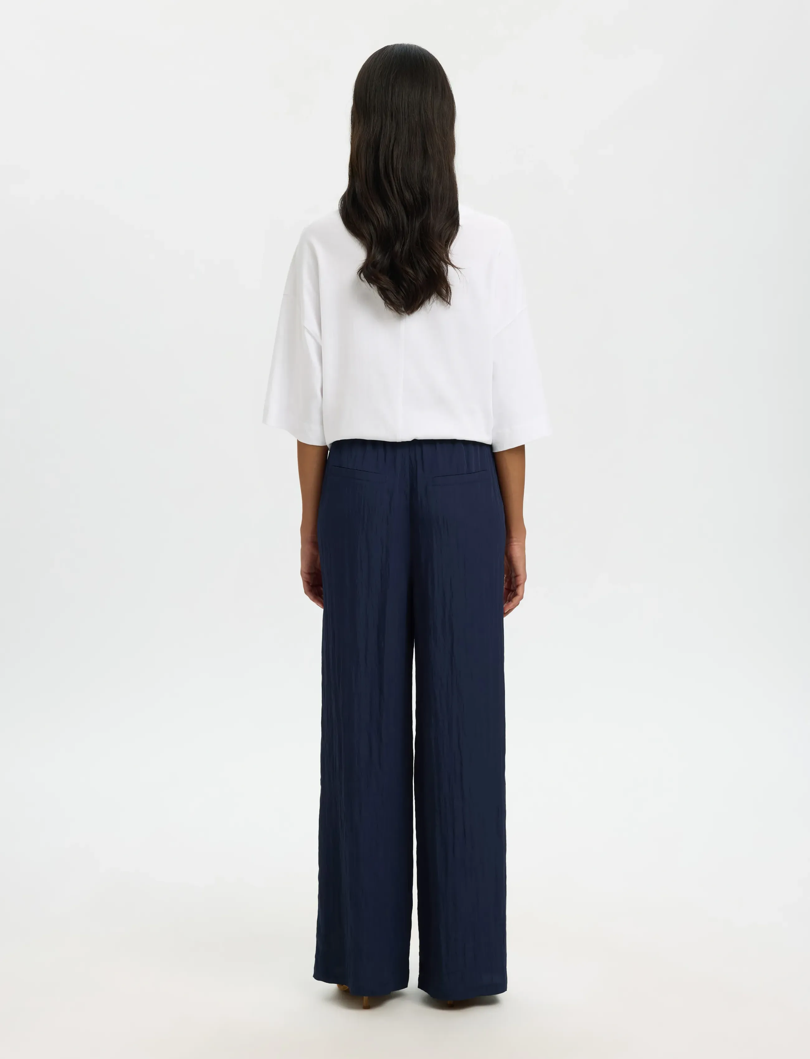SELECTED Slfiona Hw Wide String Pant B dam – bild 2
