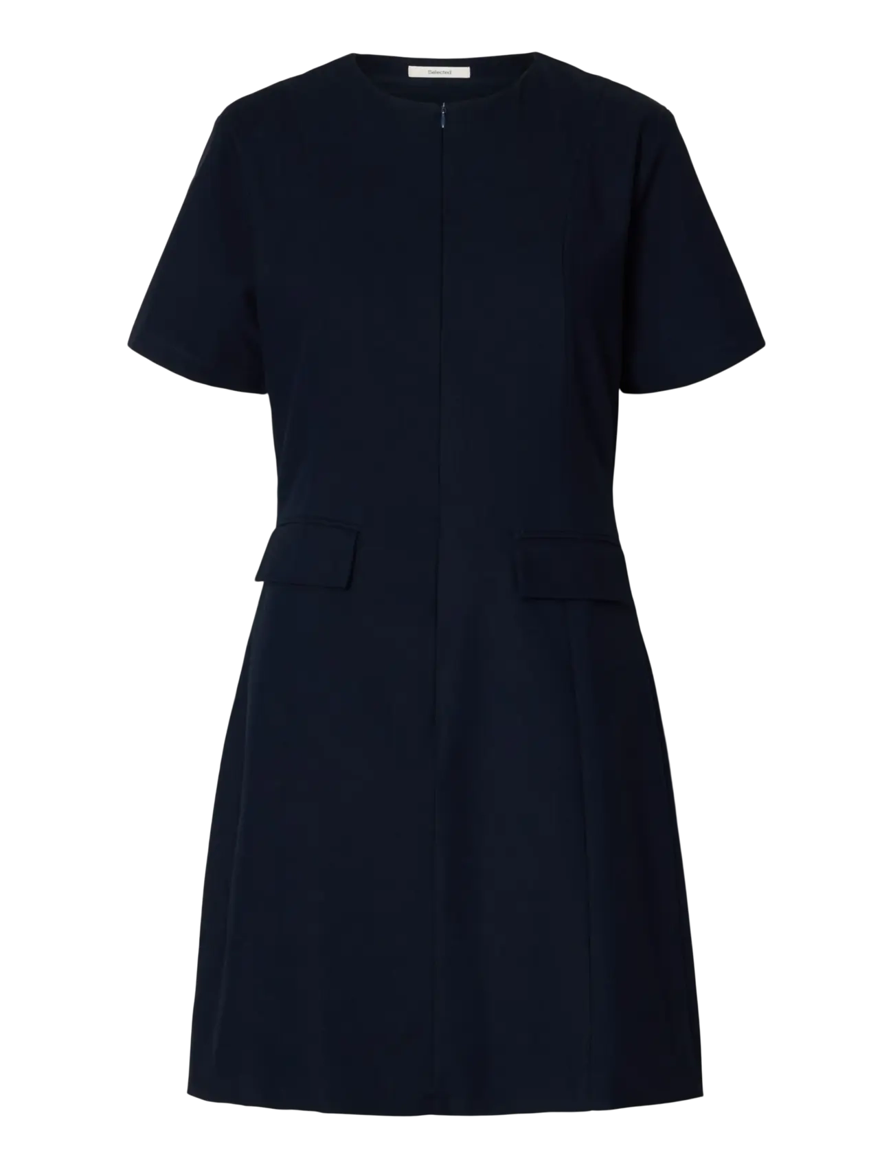 Selected - SLFTORA SLIM SS SHORT DRESS B - korte kjoler - dark sapphire - 1