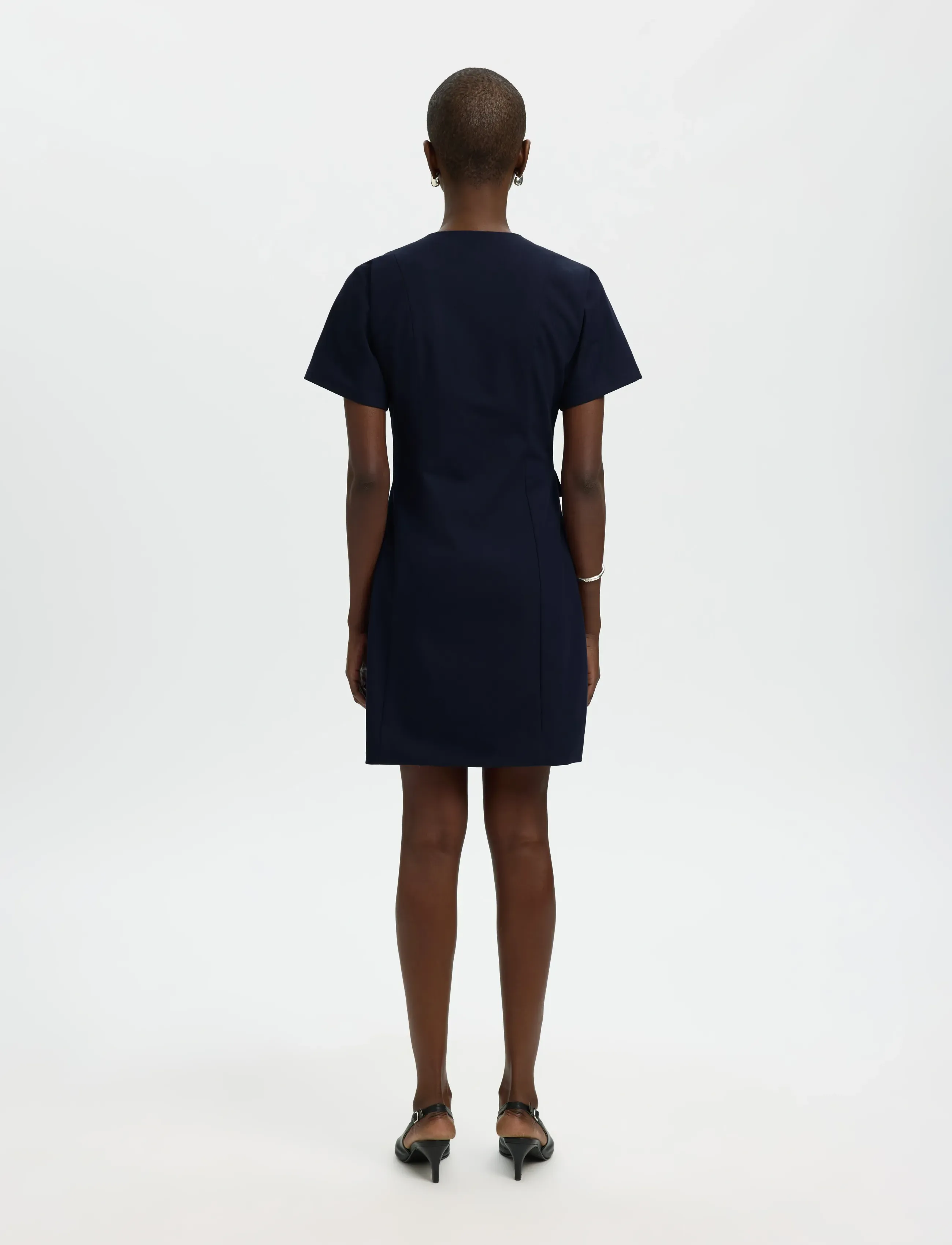 Selected - SLFTORA SLIM SS SHORT DRESS B - korte kjoler - dark sapphire - 2