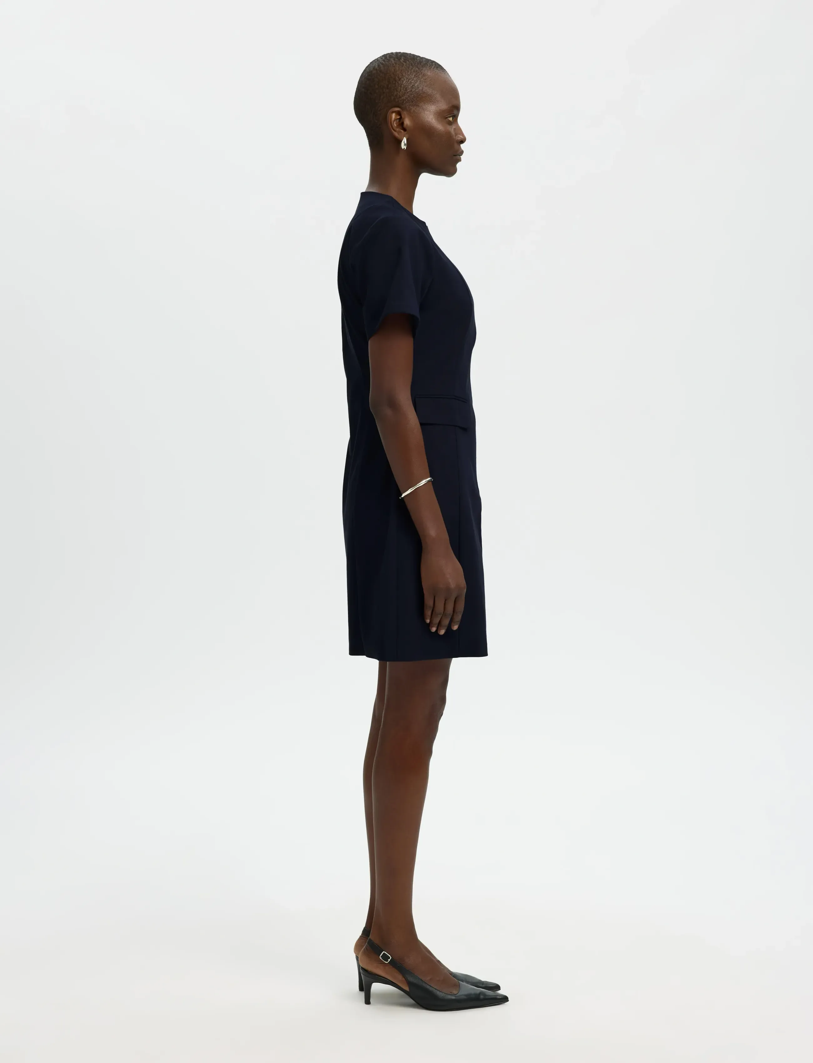 Selected - SLFTORA SLIM SS SHORT DRESS B - korte kjoler - dark sapphire - 5