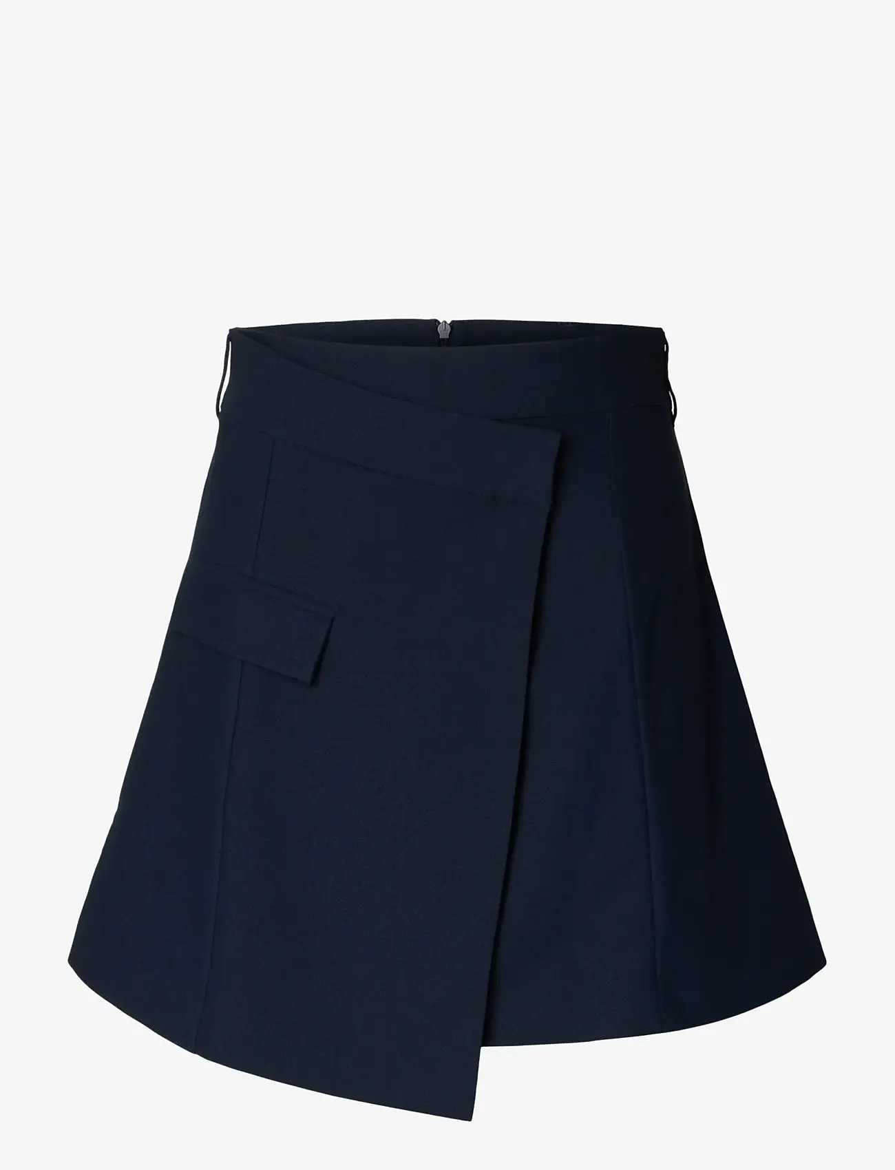 Selected - SLFTORA HW SHORT ASYMETRIC SKIRT B - hõlmikseelikud - dark sapphire - 1
