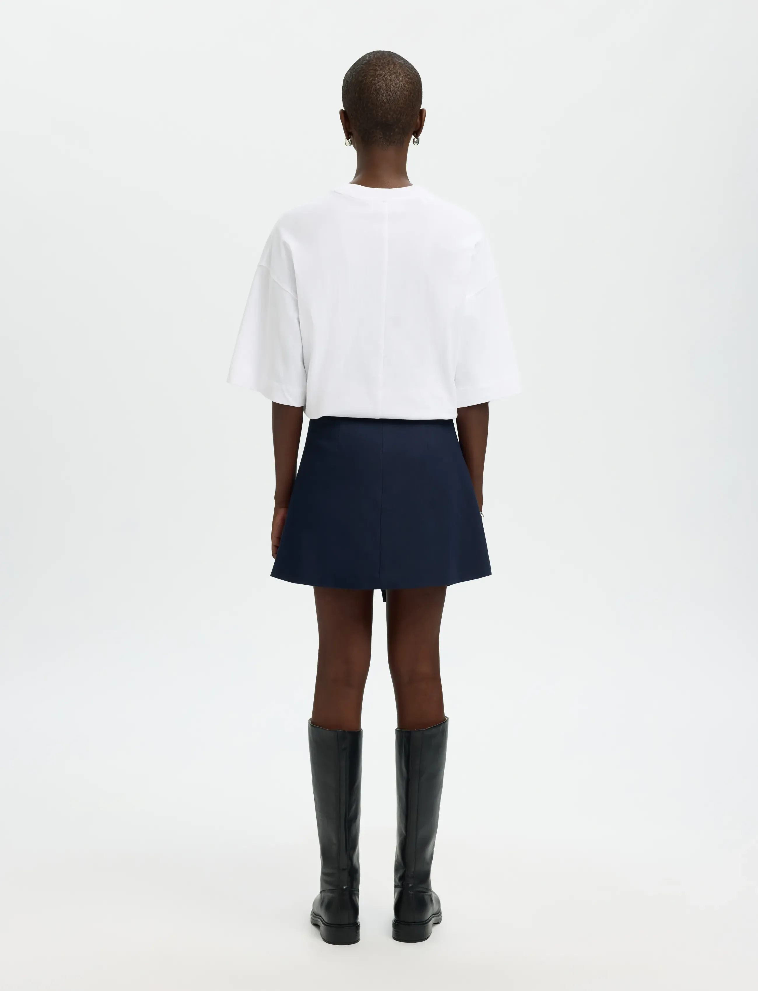 Selected - SLFTORA HW SHORT ASYMETRIC SKIRT B - jupes portefeuille - dark sapphire - 2