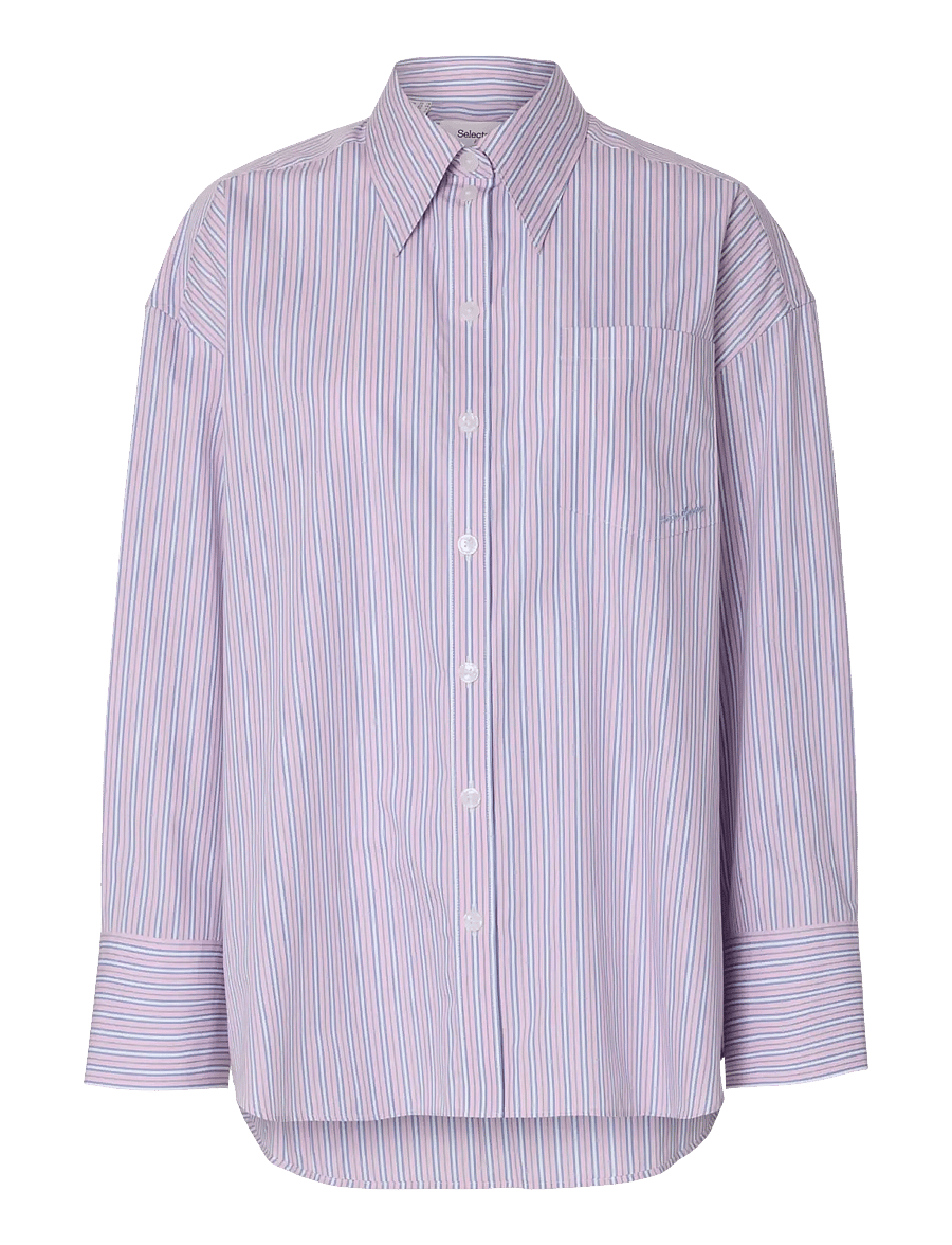 Selected - SLFHOTEL AMOUR OVERSIZE LS SHIRT B - langärmlige hemden - fresh pink - 1