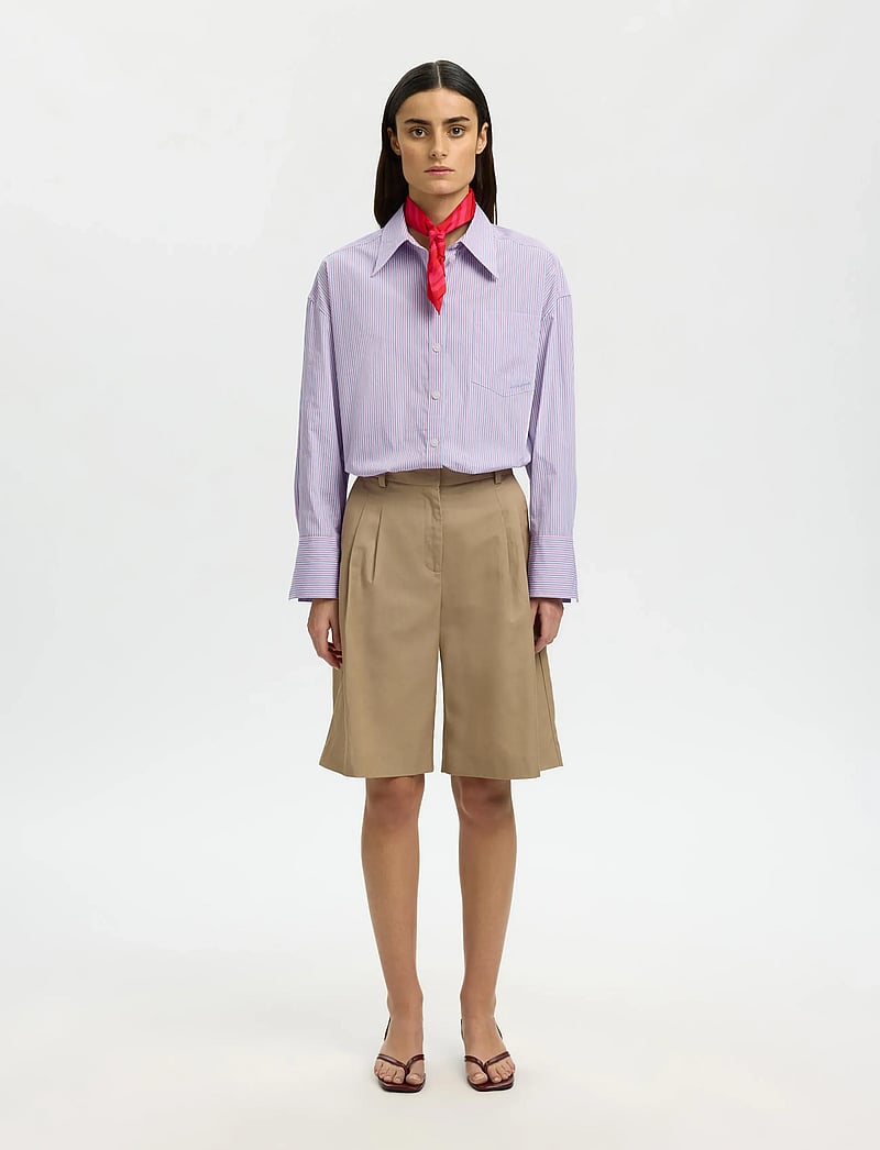 Selected - SLFHOTEL AMOUR OVERSIZE LS SHIRT B - long-sleeved shirts - fresh pink - 3