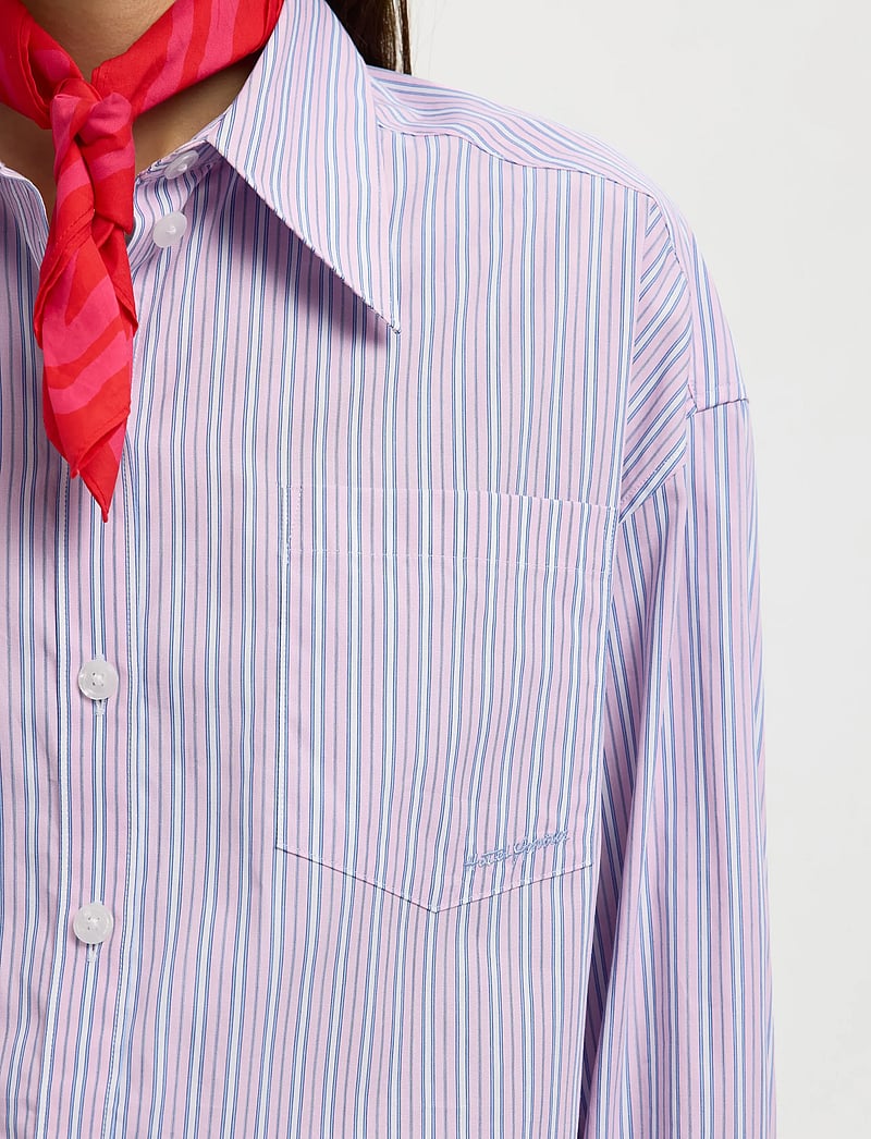 Selected - SLFHOTEL AMOUR OVERSIZE LS SHIRT B - long-sleeved shirts - fresh pink - 4