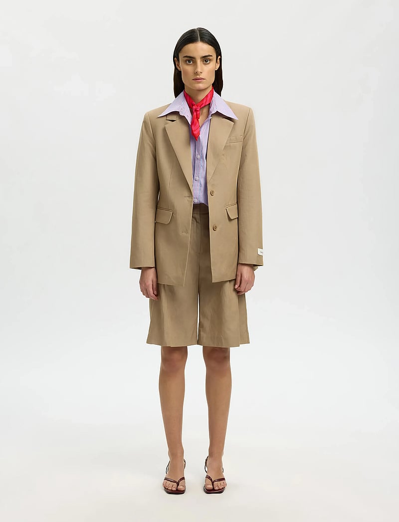 Selected - SLFHOTEL AMOUR OVERSIZE LS SHIRT B - long-sleeved shirts - fresh pink - 5