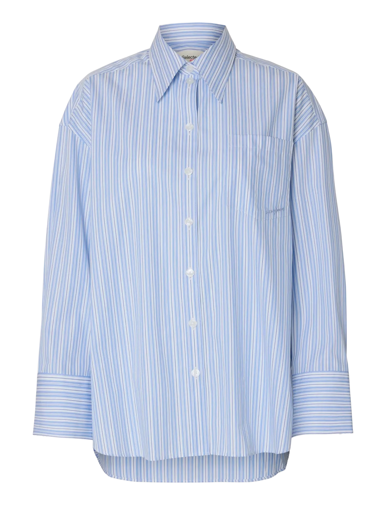 Selected SLFHOTEL AMOUR OVERSIZE LS  SHIRT B - Selected - LIGHT BLUE / blue