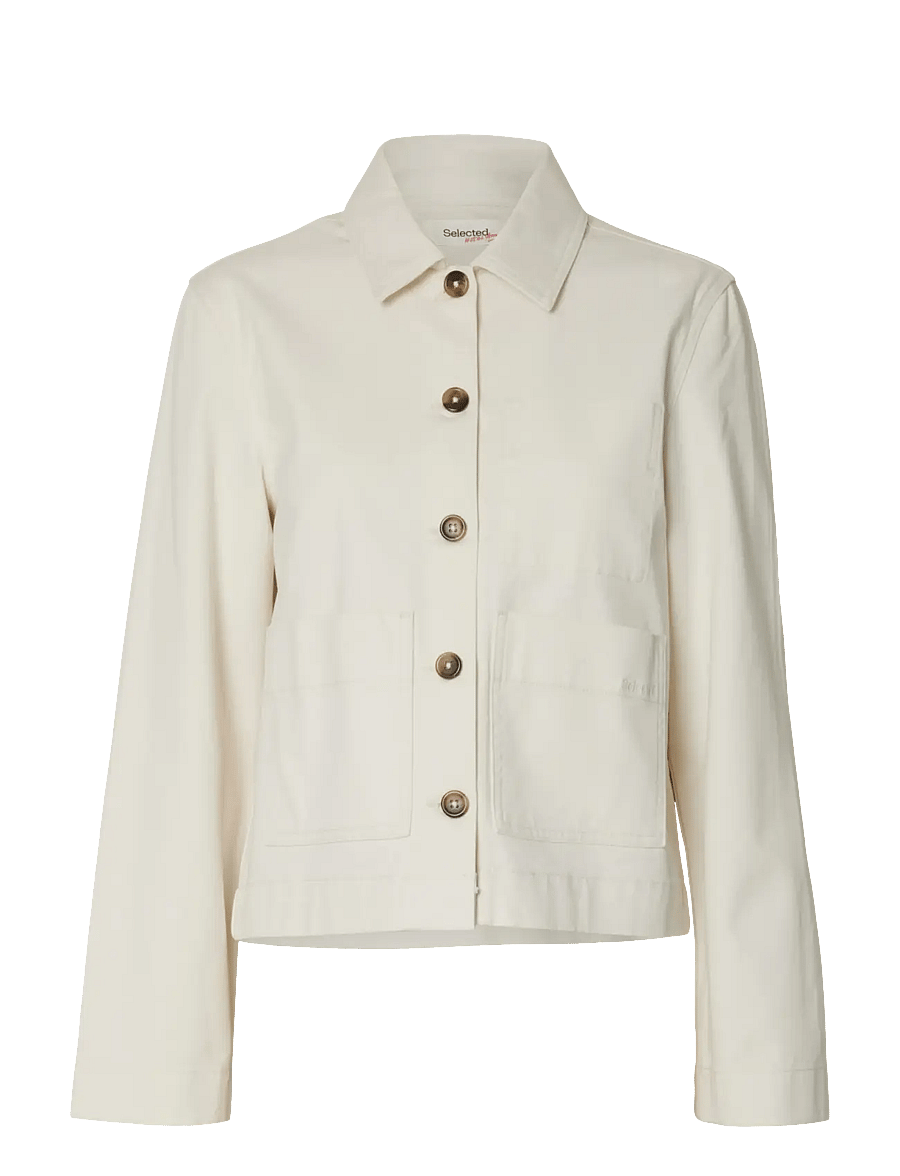 Selected - SLFRELAXED HOTEL AMOUR JACKET - tunna jackor - egret - 1