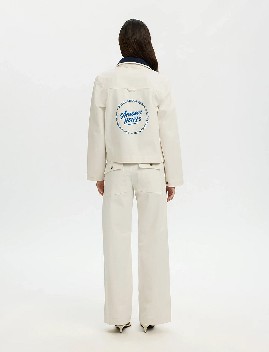 Selected - SLFRELAXED HOTEL AMOUR JACKET - tunna jackor - egret - 3