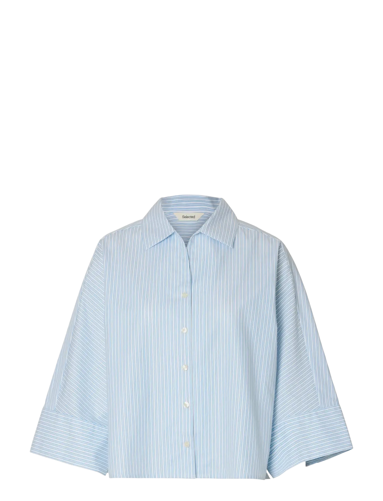 Selected SLFESTER OVERSIZE 3/4 SHIRT B - Tøj - MALIBU BLUE / blue