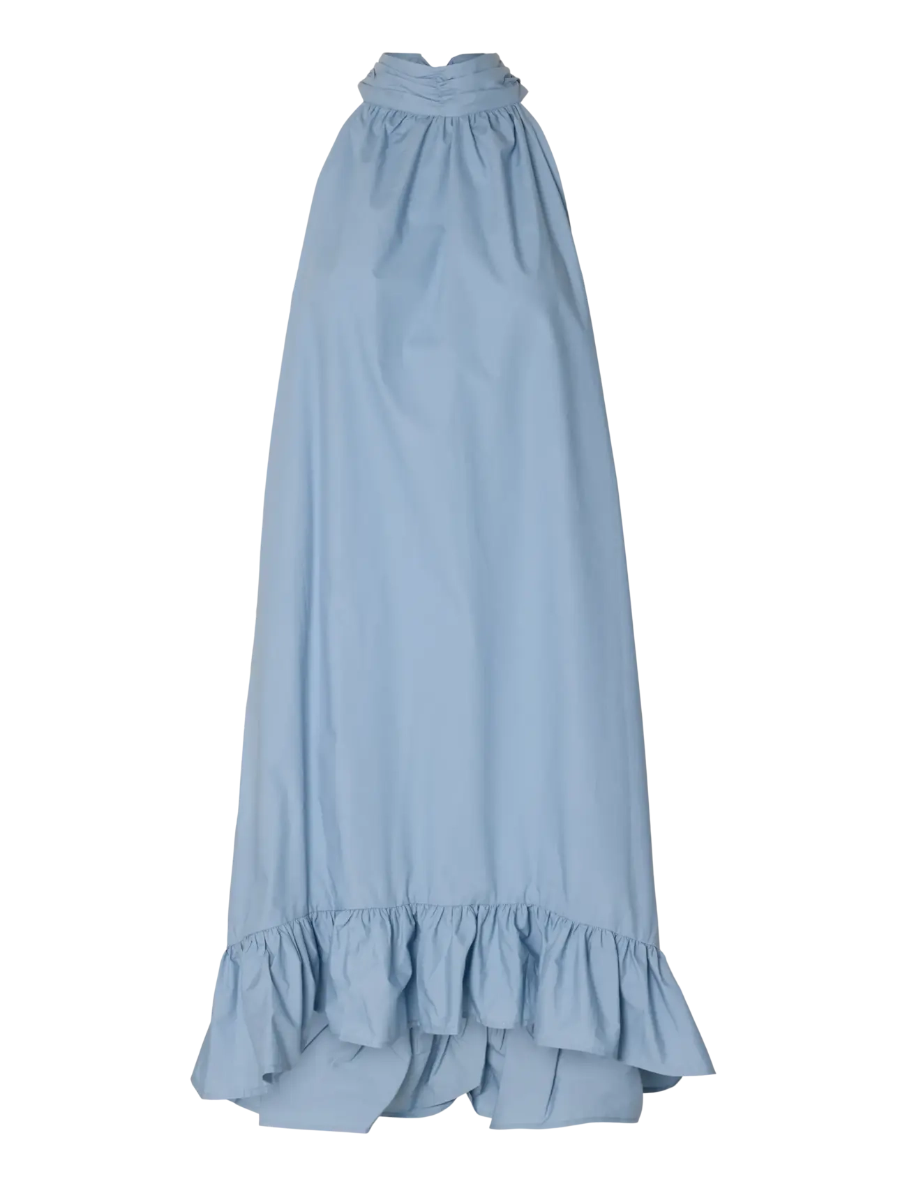 Selected SLFDELIA REGULAR SHORT HALTERNECK DRESS - Kleider - DUSTY BLUE / blue