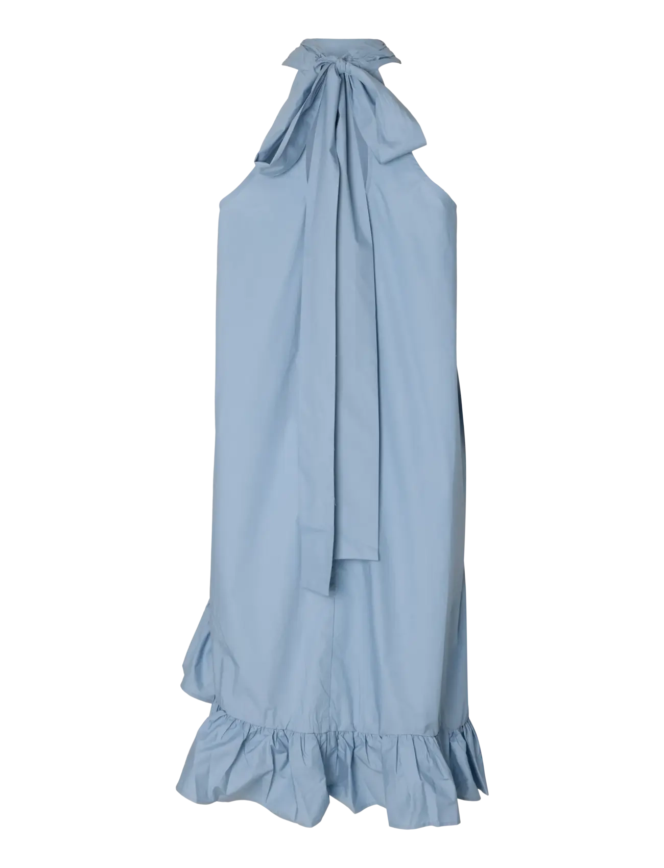 Selected - SLFDELIA REGULAR SHORT HALTERNECK DRESS - robes d'été - dusty blue - 1