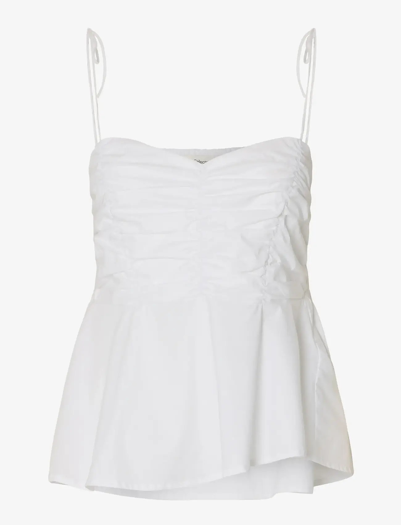 Selected - SLFDELIA STRAP TOP B - Ærmeløse bluser - bright white - 1