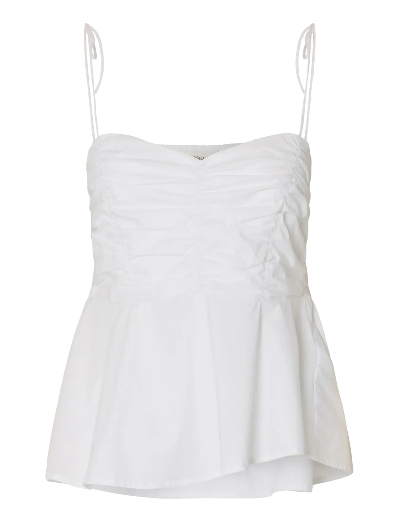 Selected SLFDELIA STRAP TOP B - Blouses & Overhemden - BRIGHT WHITE / white