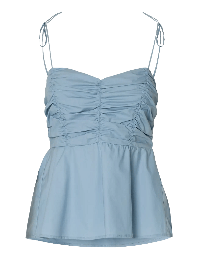 Selected - SLFDELIA STRAP TOP B - Ærmeløse bluser - dusty blue - 1