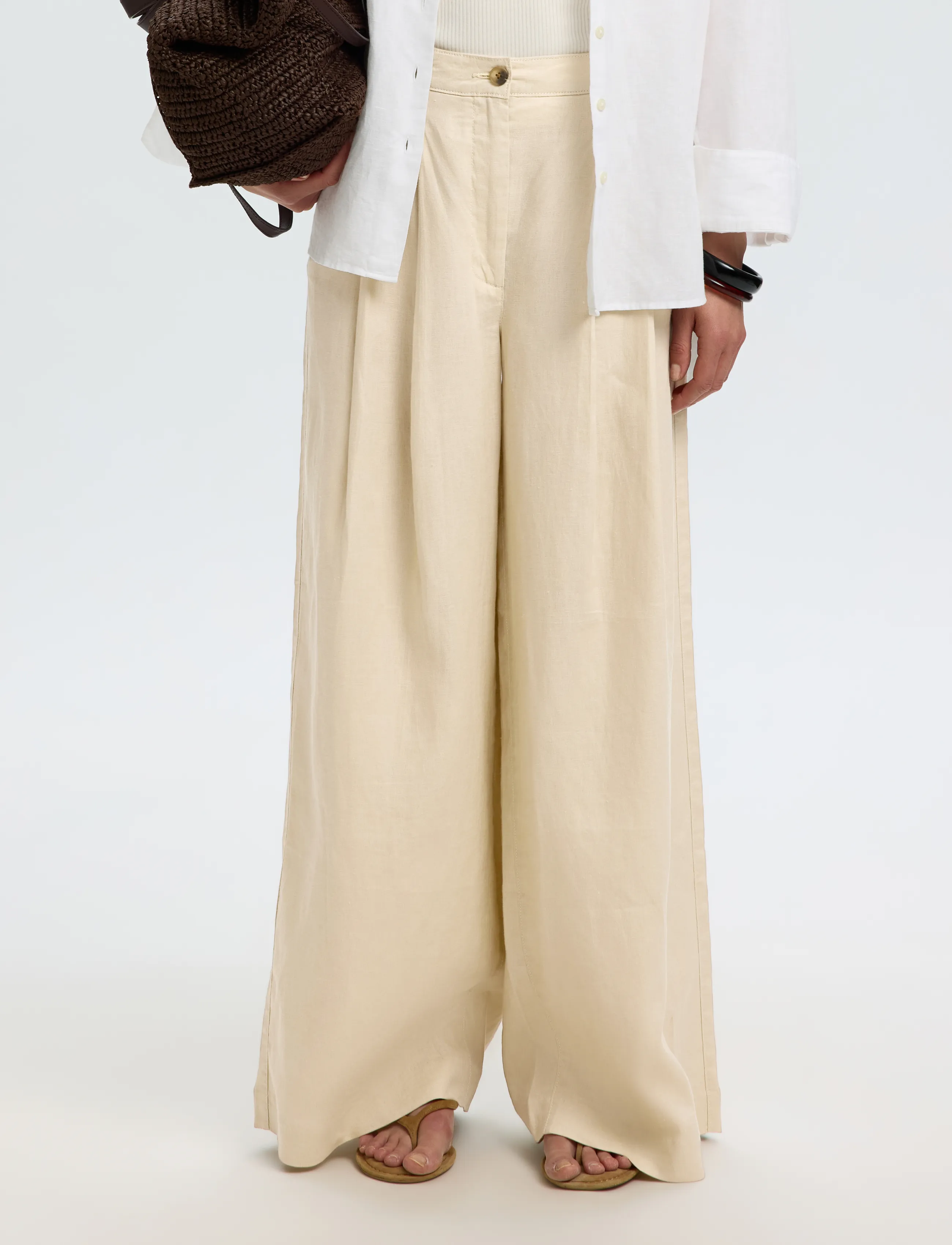 Slfextra Wide Magna Mw Linen Pant