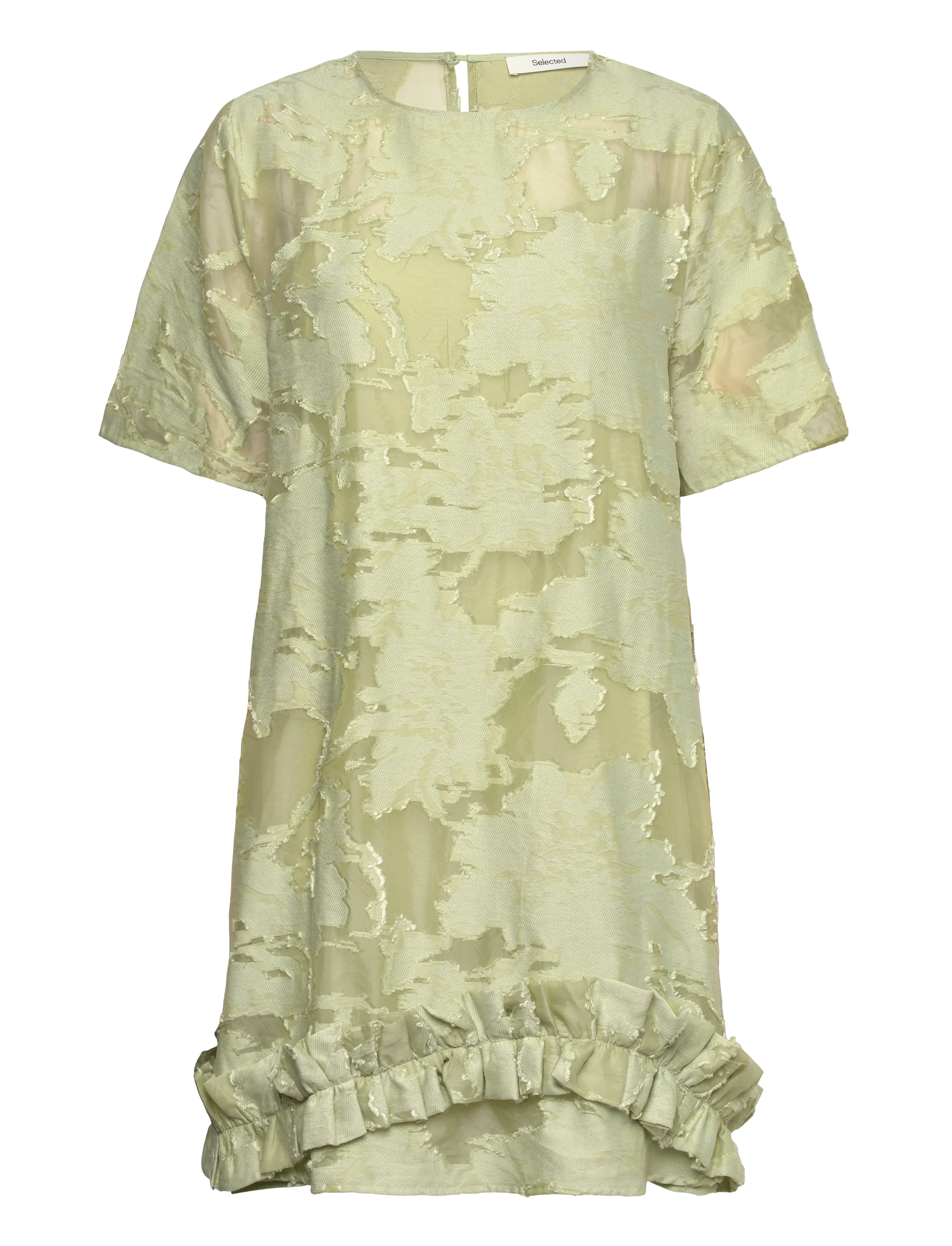 Selected Slflina Relaxed 2/4 Short Dress B, 34, Green, Kjoler > Kort Kjole, Dame