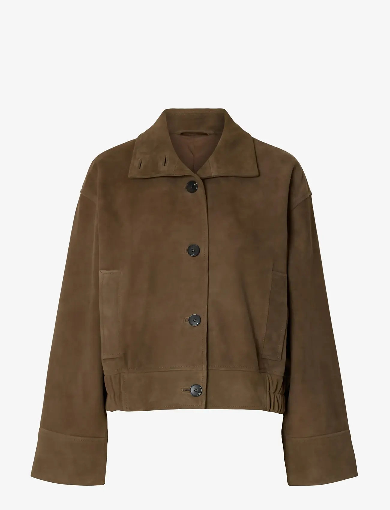 Selected - SLFAIDEN SUEDE JACKET - frühlingsjacken - chocolate chip - 1