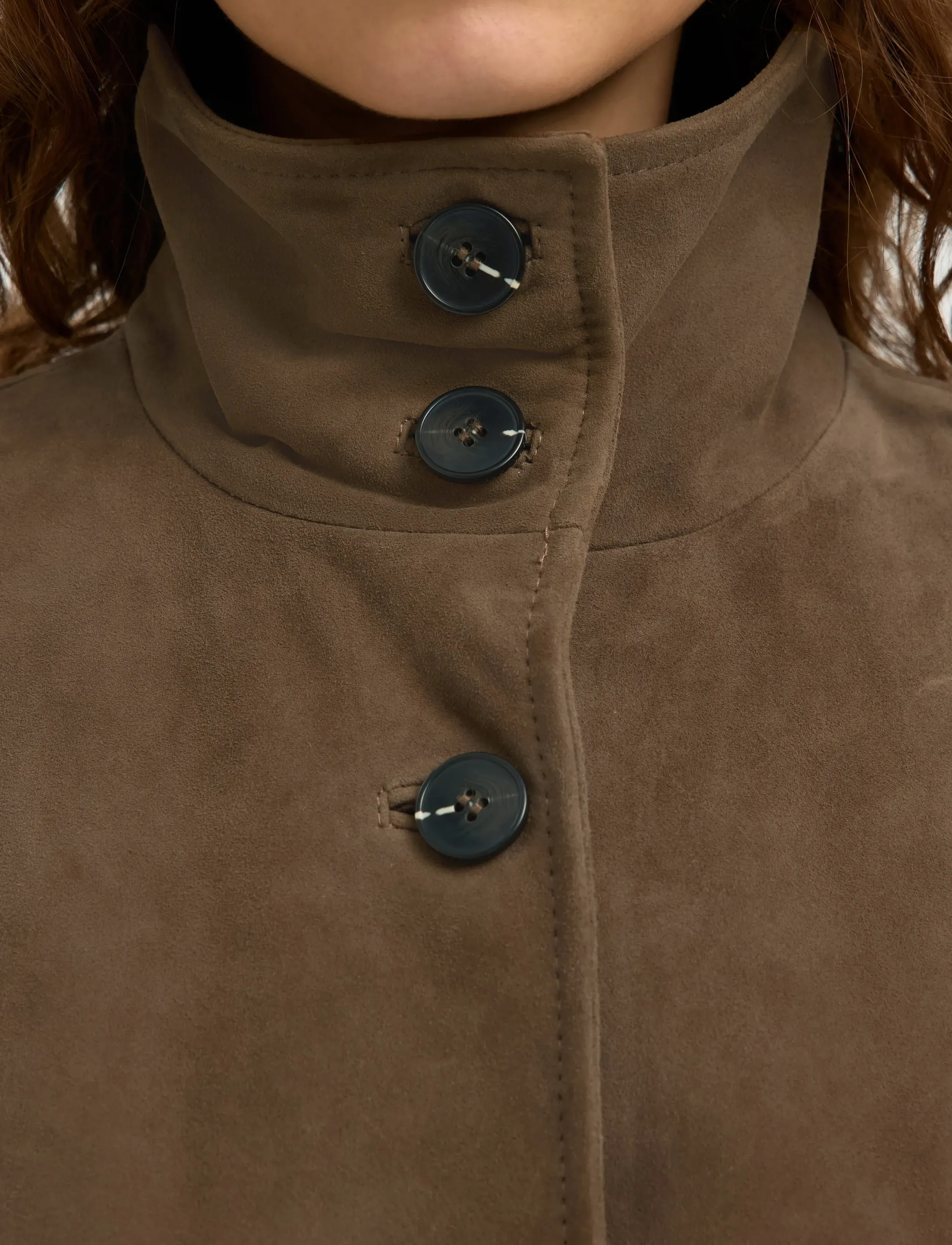 Selected - SLFAIDEN SUEDE JACKET - frühlingsjacken - chocolate chip - 4