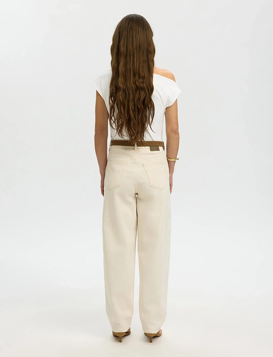 Selected - SLWMOLLY SS TOP - palaidinės trumpomis rankovėmis - bright white - 2