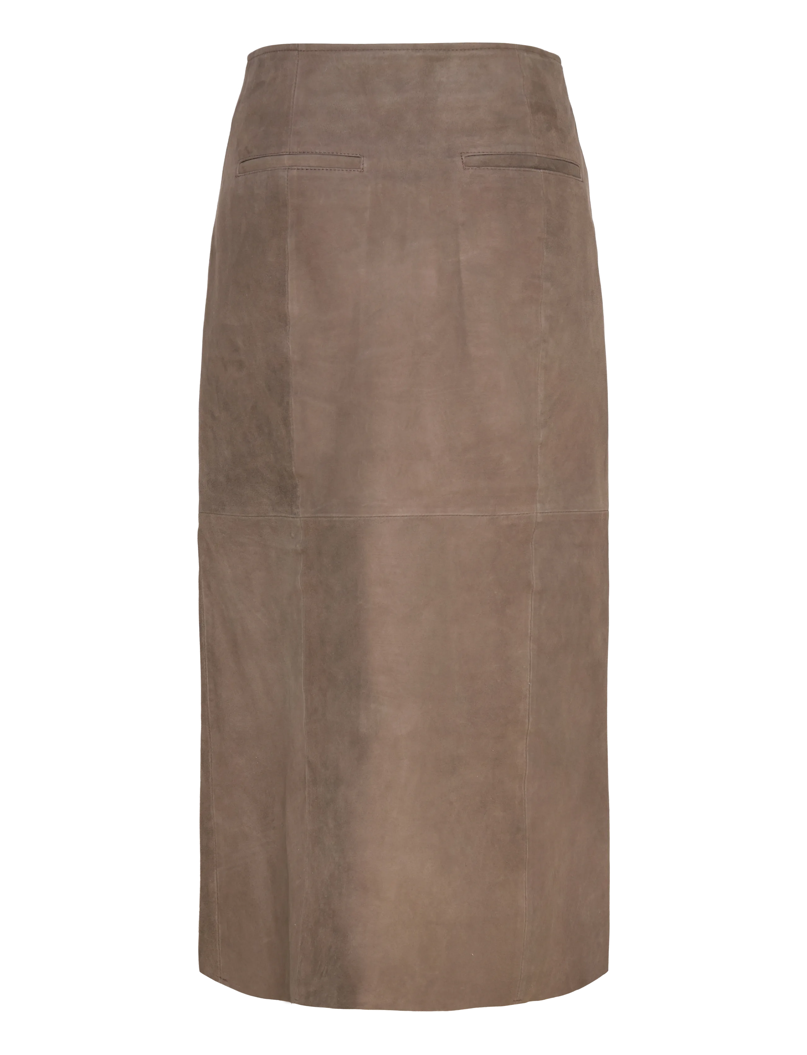 Selected - SLFJACKIE HW LONG WRAP SUEDE SKIRT - jupes portefeuille - chocolate chip - 1