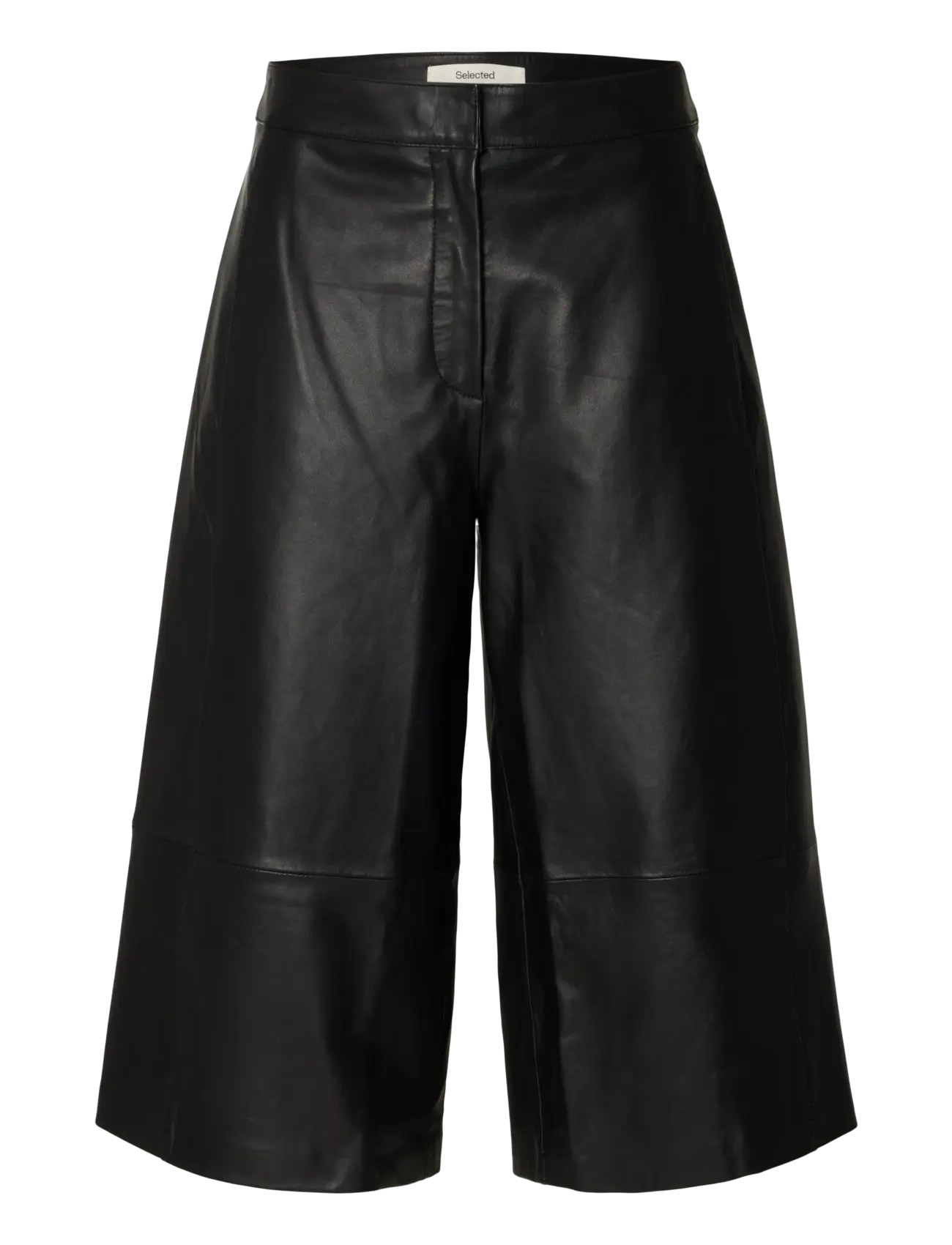SELECTED Slfgigi Hw Leder Culottes Schwarz - 40 - Damen