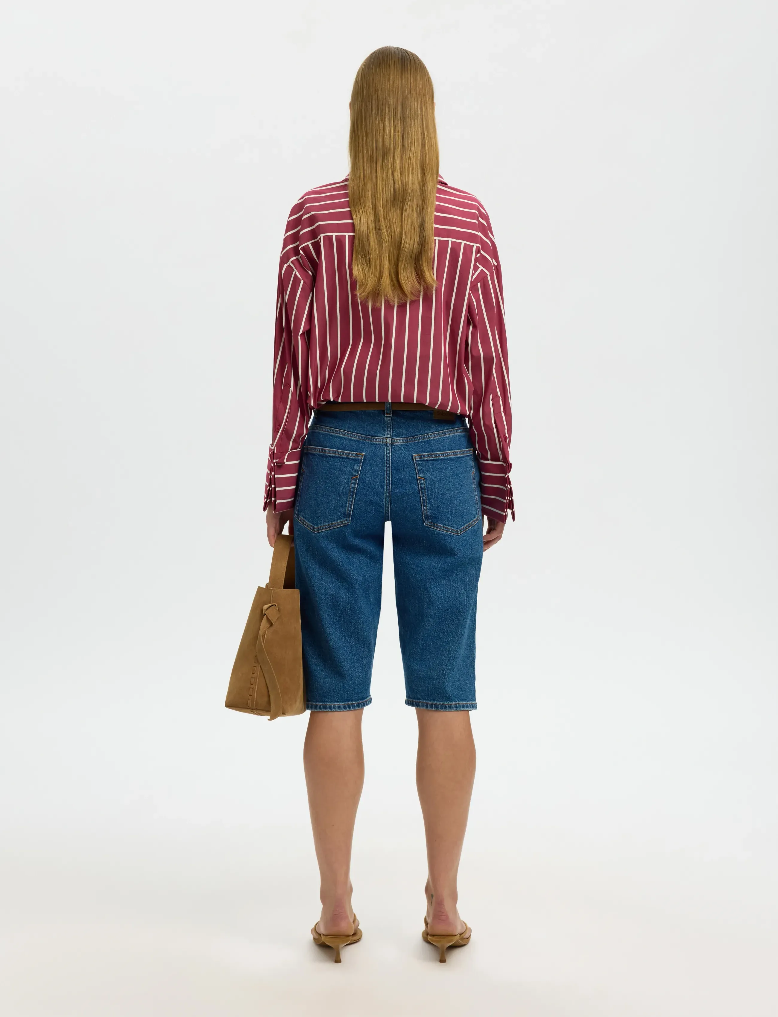Selected - SLFBEA OVERSIZE LS SHIRT B - overshirts - anemone - 2