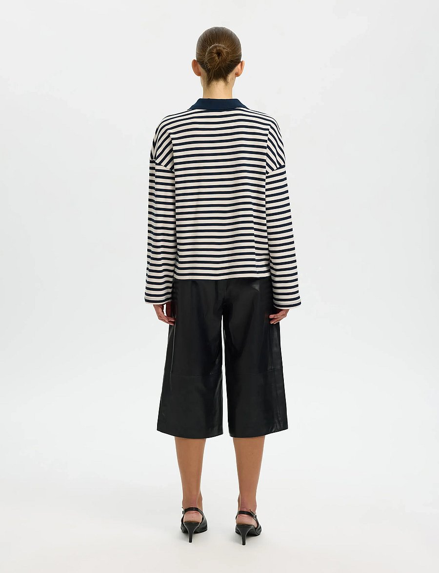 Selected - SLFMILLY LS POLO - poloshirts - dark sapphire - 2
