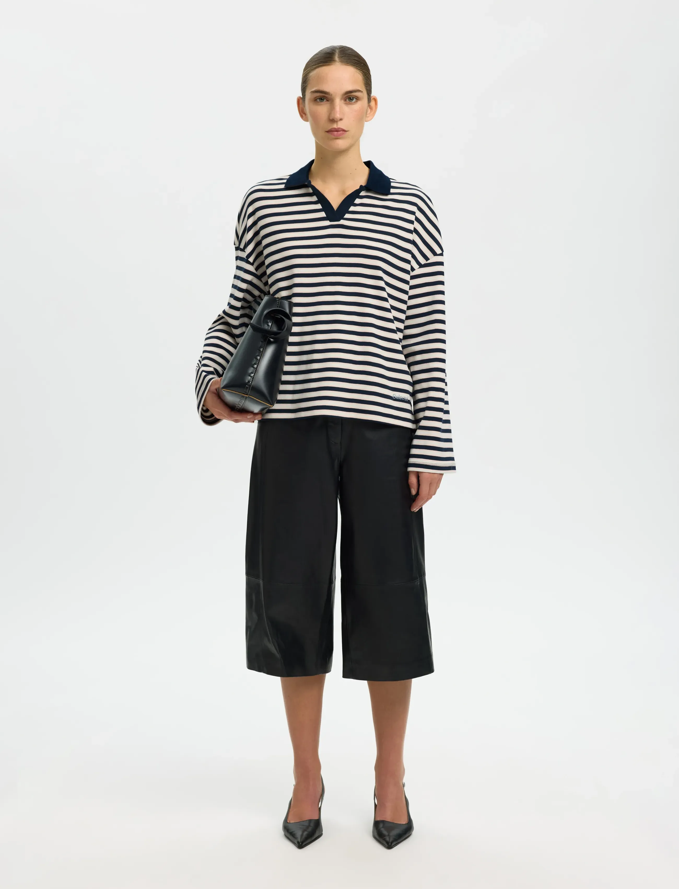 Selected - SLFMILLY LS POLO - poloshirts - dark sapphire - 3