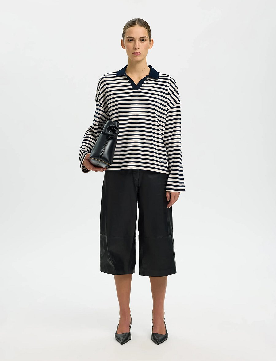 Selected - SLFMILLY LS POLO - poloshirts - dark sapphire - 3