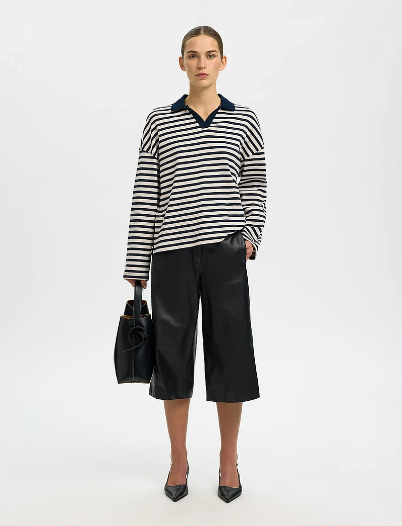 Selected - SLFMILLY LS POLO - poloshirts - dark sapphire - 5