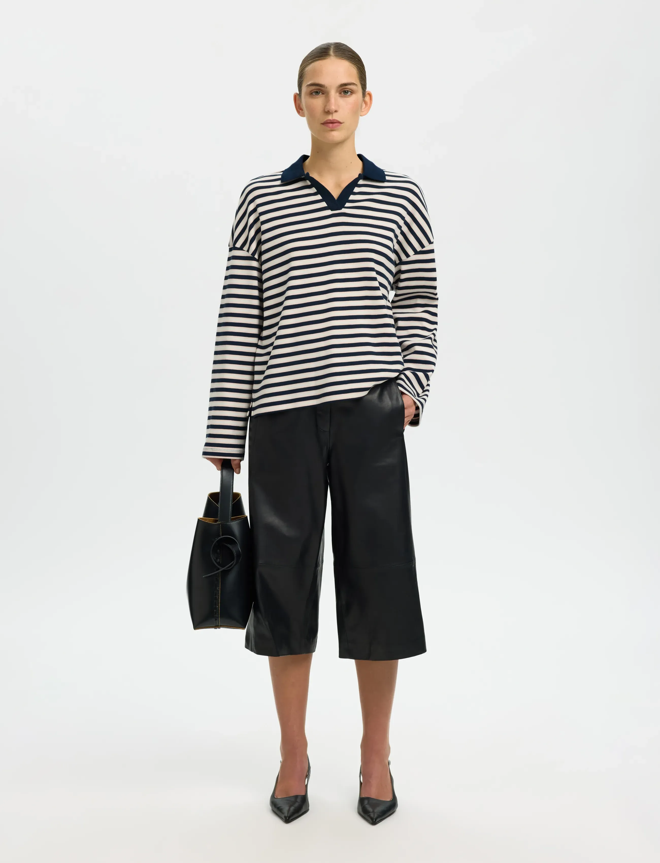 Selected - SLFMILLY LS POLO - poloshirts - dark sapphire - 5