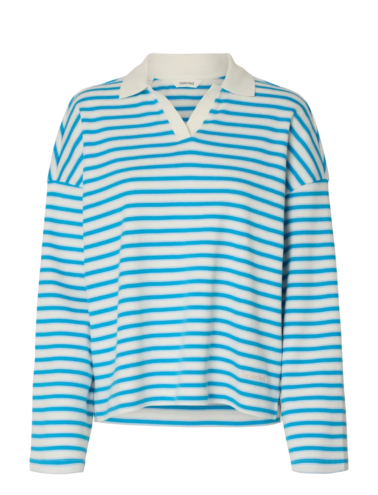 Selected SLFMILLY LS POLO - Tøj - MALIBU BLUE / blue